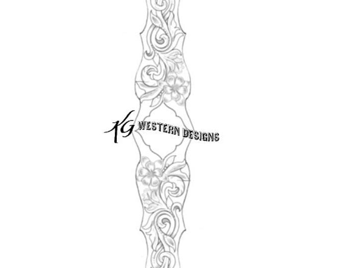 Wedding Garter Pattern, Western Scrolls, Vines, Tooling Tracing PDF Leather Pattern