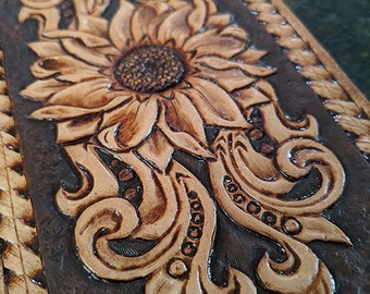 小物 vintage western flower design leather Wholesale Vintage Western Floral Pu Leather Fabric Copper By