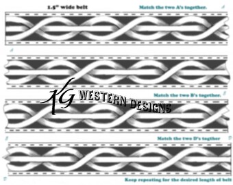 Leather Belt Tooling Pattern -Interweaving Celtic Design Pattern Pdf Download
