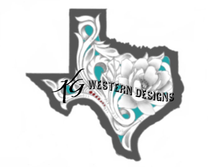 Filigree State of Texas Shape Design Floral Carving Leather Tooling Tracing Pattern