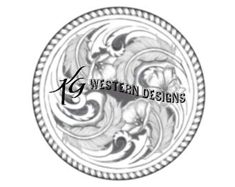 Leather Tooling -LewisFlax- Floral Vines- Feathers- Rope Can, Round Purse Tracing Design Pattern
