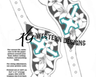 Spur Straps Pattern Template- Leather Pattern PDF- Tiger Lilly's and Western Cross