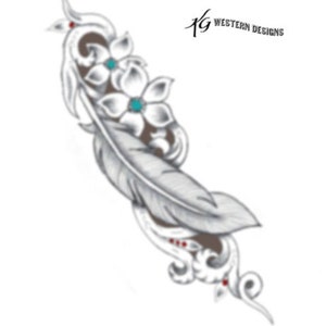 Leather Tooling Element Feather-&-Vines Tracing Design Pattern PDF