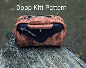 Leather Dopp Kit, Makeup Bag Pattern PDF