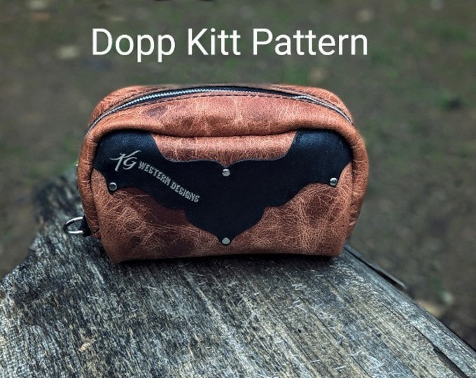 Leather Dopp Kit, Makeup Bag Pattern PDF