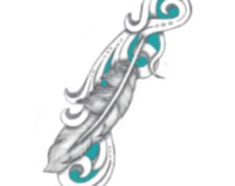 Feather & Vines Tracing Design Pattern PDF