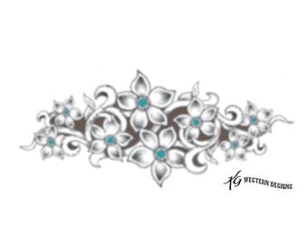 Leather Tooling Element-Flowers and Vines Leather Tracing Design Pattern PDF