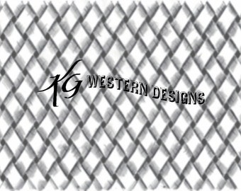 Slanted Basketweave Leather Tooling Tracing Pattern Design Download