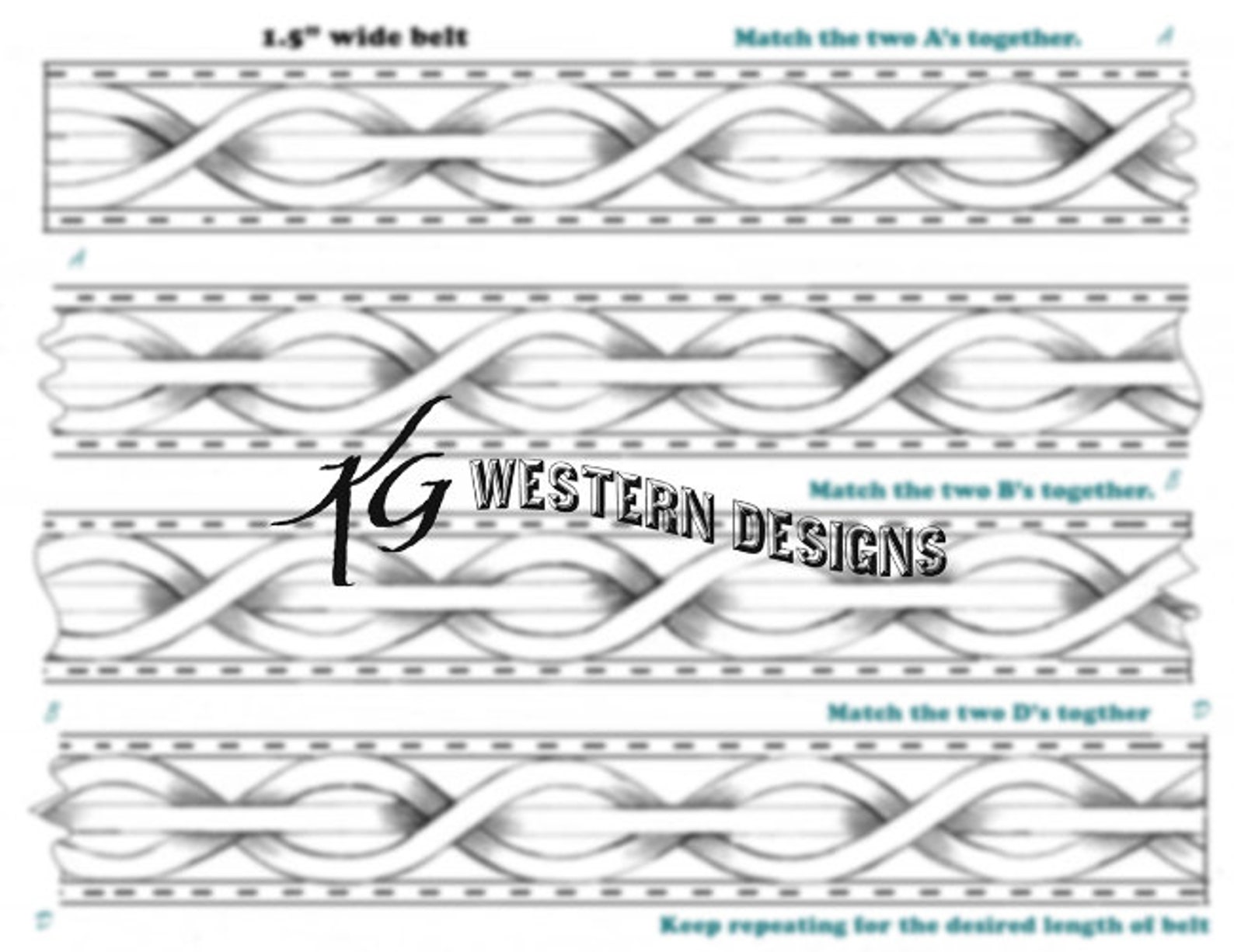 Leather Belt Tooling Pattern -interweaving Celtic Design Pattern Pdf ...