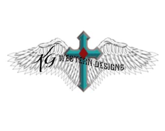 Western Cross, Wings, Leather Tooling Design Pattern