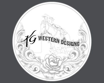 Barrel Racer, Cowgirl & Horse, Flower, Scrollwork Carving Tooling Tracing Design Pattern PDF