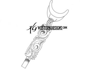 Swivel Knife, Leather Cutting Knife, Vines Filigree, Carving Leather Tooling Tracing Pattern