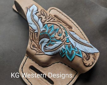 G43 Holster-Leather Pattern PDF-Thumb-break-Step by Step-Directions-Tooling Design- Photo Diagrams
