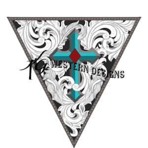 Patrón de diseño de calco para herramientas de cuero Western Cross-Vines (PDF)