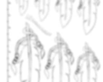 Leather Tooling Element -Feather and Beads- Pattern Size Pack Template
