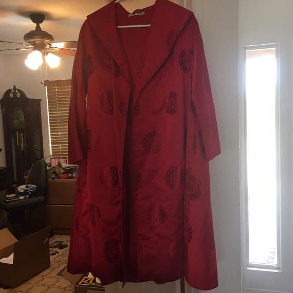 Japanese Chinese Robe - Red Silk - Reduced! - image 4