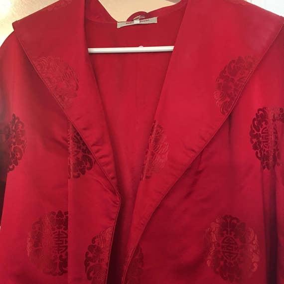 Japanese Chinese Robe - Red Silk - Reduced! - image 1