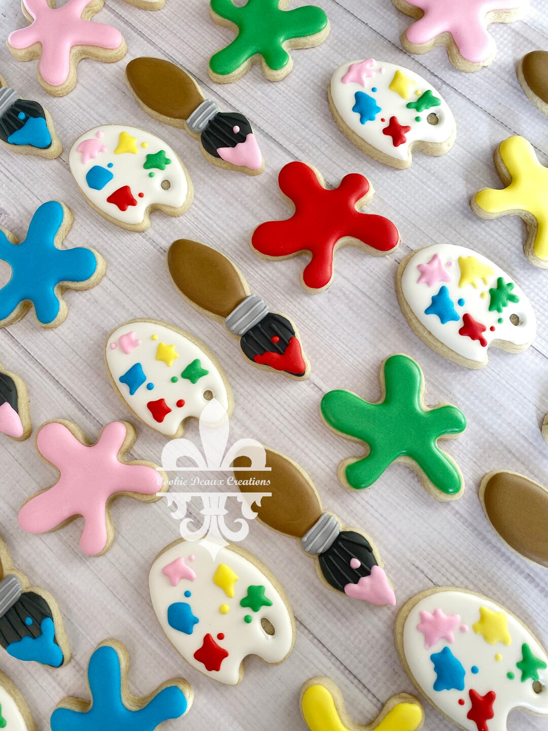 Splatter Paint Cookies - Giggles Galore