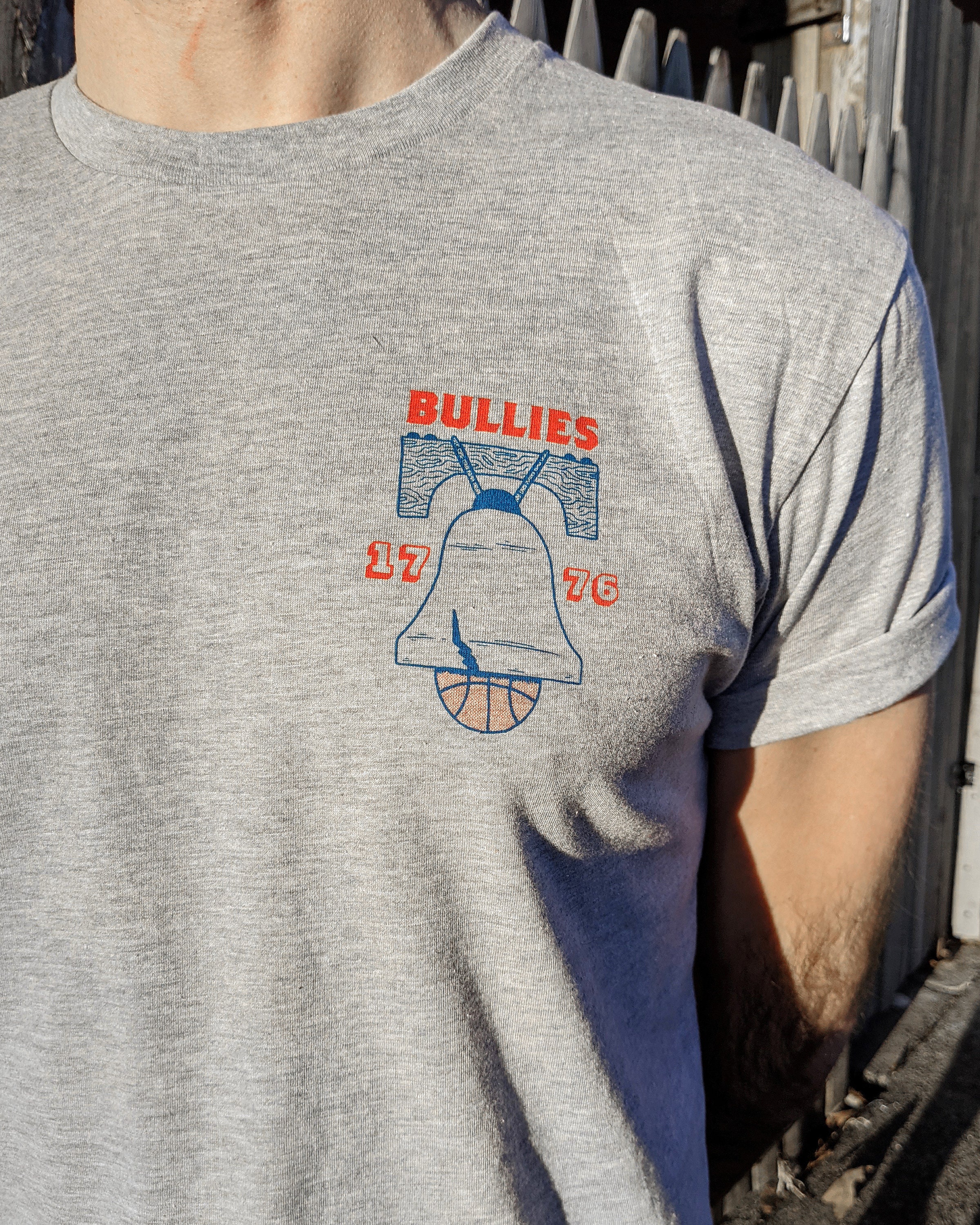 Ring the Bell Sixers T-shirt - Heather Gray 76ers Shirt - NBA Shirt