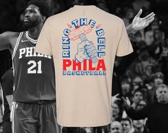 Ring the Bell Sixers T-Shirt - Cream 76ers Shirt - Philadelphia Sports Shirt - Philly Sports - Sixers NBA Basketball Shirt - Joel Embiid