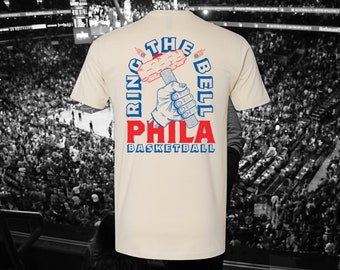 Ring the Bell Sixers T-Shirt - Natural 76ers Shirt - Philadelphia Sports Shirt - Philly Sports - Sixers NBA Basketball Shirt - Joel Embiid