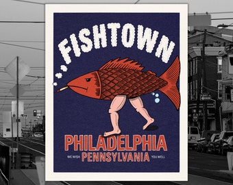 Fishtown Philadelphia We Wish You Well Print - Philly - Pennsylvania - 19125 - Riverwards Philadelphia Neighborhoods - Philly Local Artist