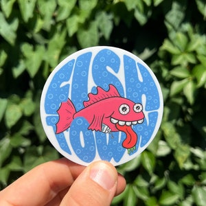 Fishtown 3&quot; x 3&quot; Sticker - Fishtown Philadelphia Neighborhood Decal - Cartoon Fishtown Sticker - Philly Arctic Splash Sticker