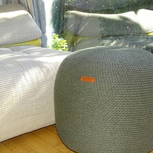 Crochet Ottoman pouf, custom sizes and colors
