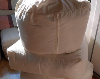 Insertos para puf de tamaños personalizados, material personalizado, algodón, lino, inserto de puf impermeable
