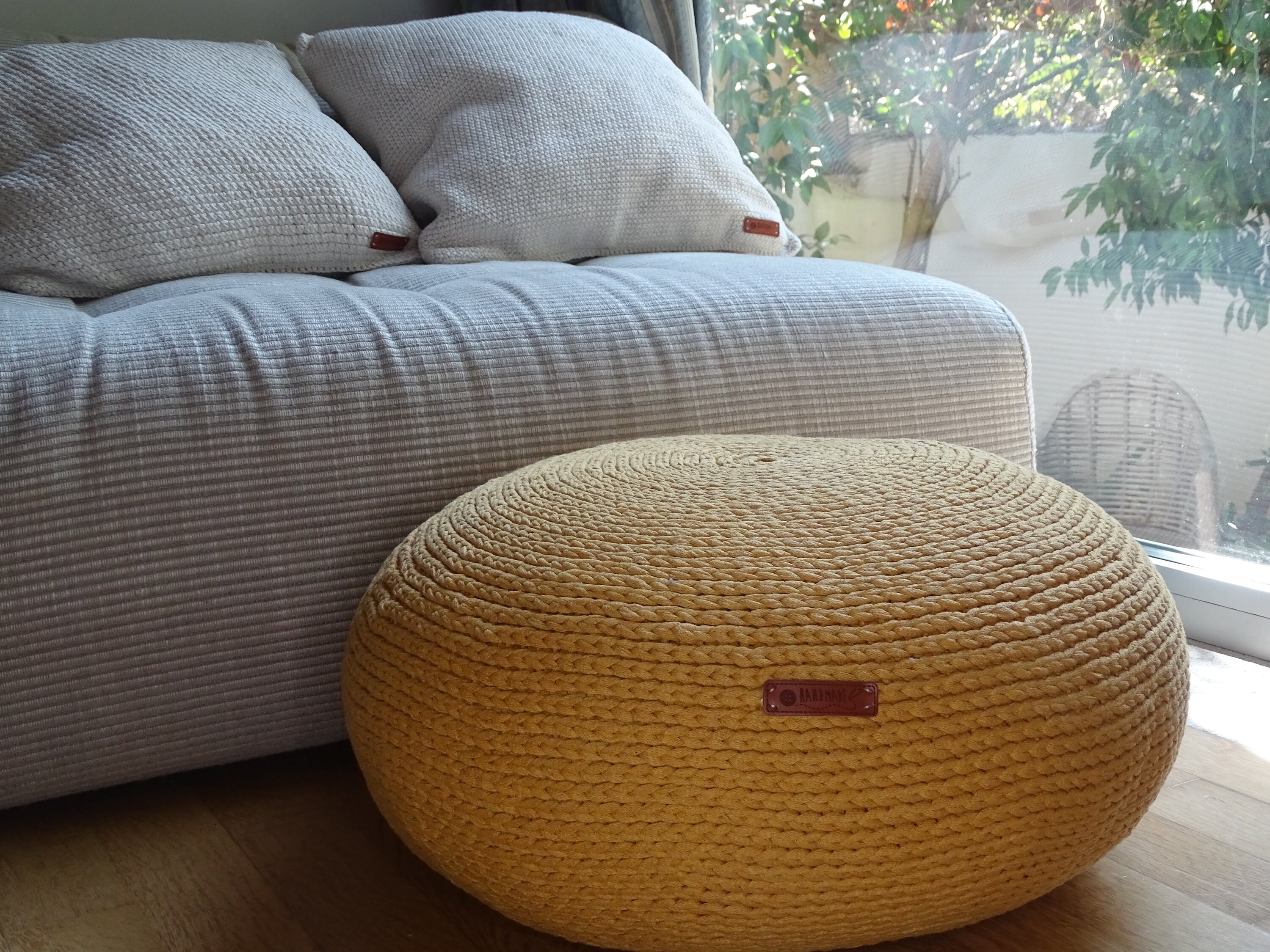 Ottoman Pouf Crochet Stuffed Pouffe Ottoman Pouf 50 Etsy