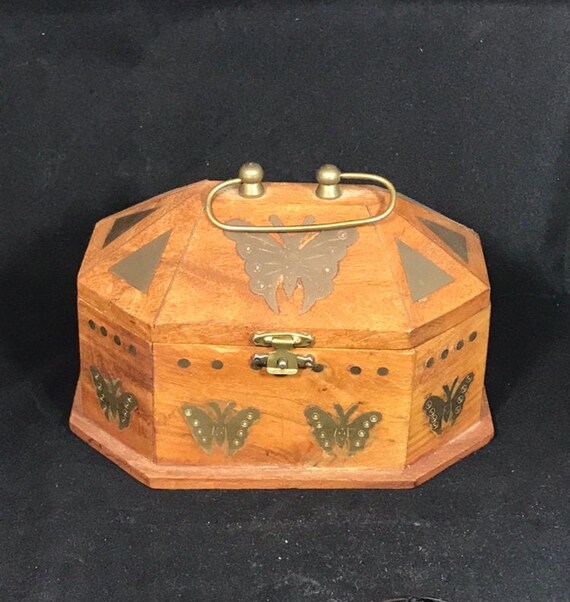 antique wooden jewellery box Gem