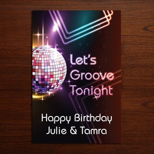Personalized Disco party poster to go with matching invitation