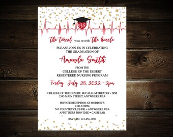 Nursing program graduation invitation