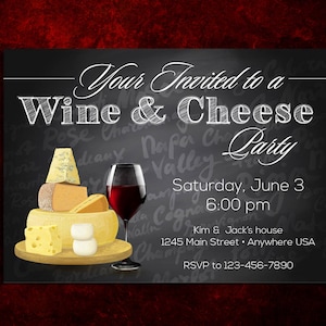 Wine and Cheese Party Invitation