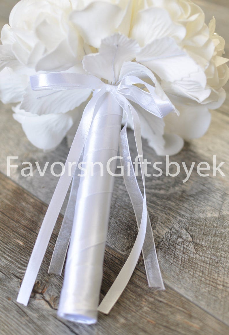 Wedding Bouquet White Eva Foam Rose Wedding Bouquet Bridal Bouquet