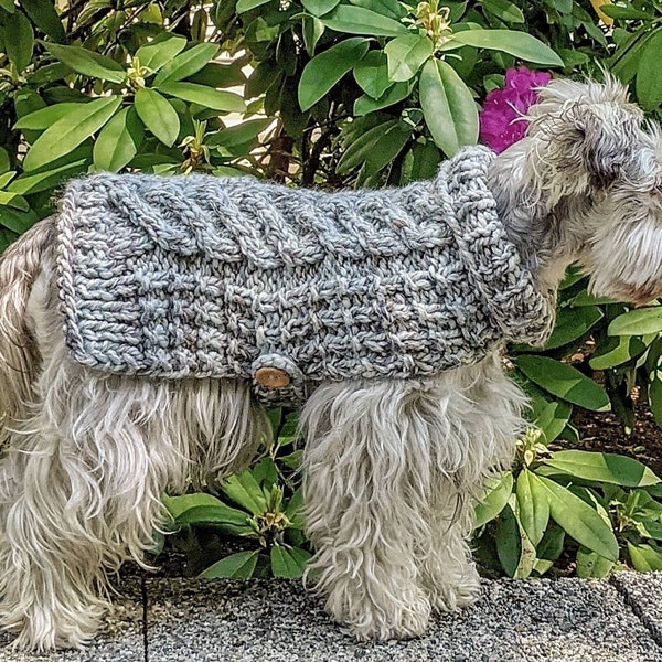 Knitted Dog Sweater Etsy