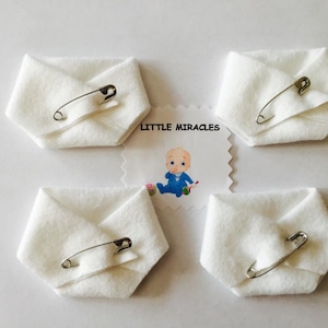 LM 40 White Baby Shower Dirty Diaper Favor Game