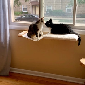 Comfy Window Hammock Cat Bed, Wall or Window Cat Bed, Window Shelf Seal Perch Bed, Handcrafted Handmade Cat Wall Furniture