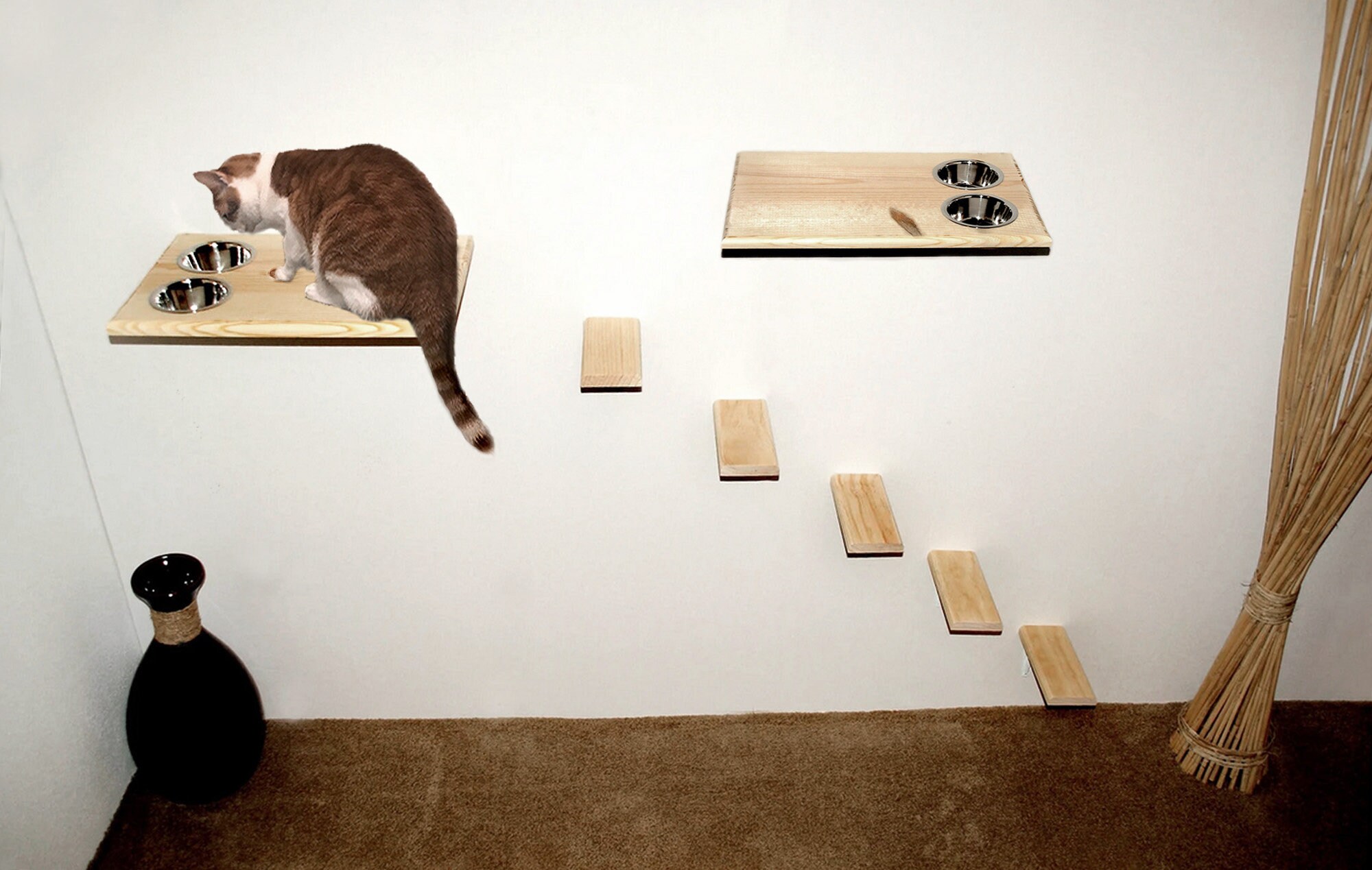 diy cat wall steps