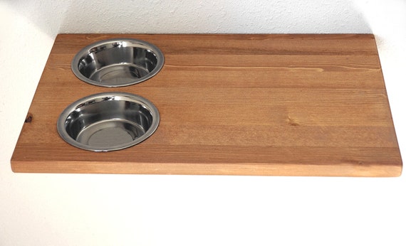 Elevated Cat Feeder Stairs Set Wall Mounted Cat Food Perch Etsy