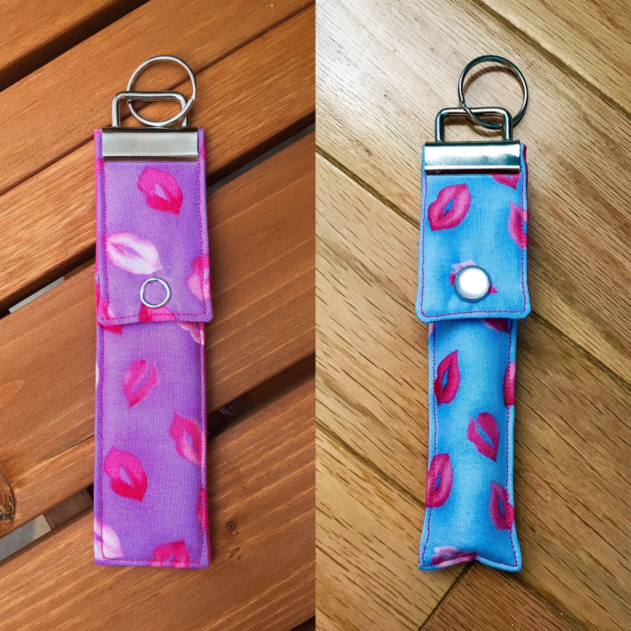 Lipstick lipgloss key chain holder pouch lipsense collection Etsy