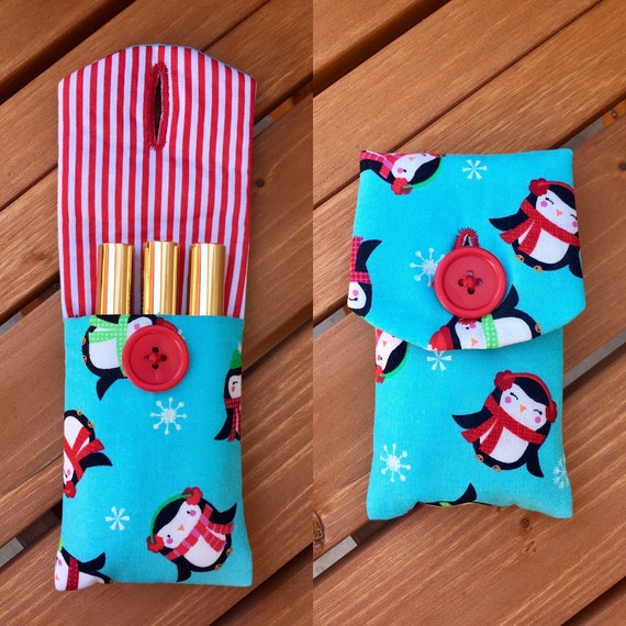 Lipstick lipgloss holder pouch lipsense collection christmas Etsy