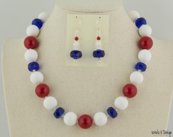 Red/White/Blue: Happy 250th Birthday, America! Celebrate with a red/white/blue necklace that is very affordable