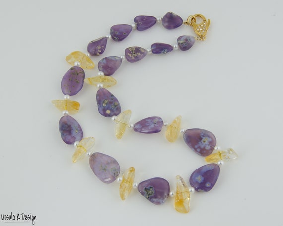 Gemstone Necklace Carved Melons Necklace Very High Quality Citrine Necklace Birthday Anniversary Gift for her Natural Citrine Necklace