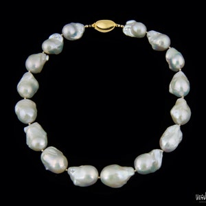 Large White Freshwater Baroque Pearl Necklaces. Custom made! You Choose Strand, Length, Knotting or Spacers