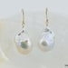 LARGE Baroque Pearl Drop Earrings, Fine Elegant Large Baroque Pearl Jewelry, Iridescent Baroque Pearl Earring,  Special Occasion Gift 
