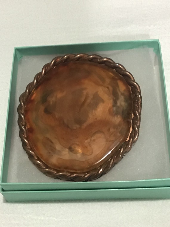 Copper clad and resin filled belt buckle, medium … - image 3