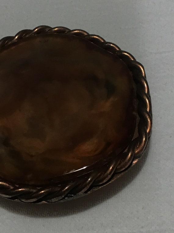 Copper clad and resin filled belt buckle, medium … - image 7