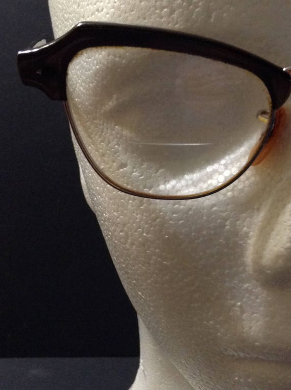 Bausch and Lomb frames, gray, cat-eye, bridge mar… - image 4