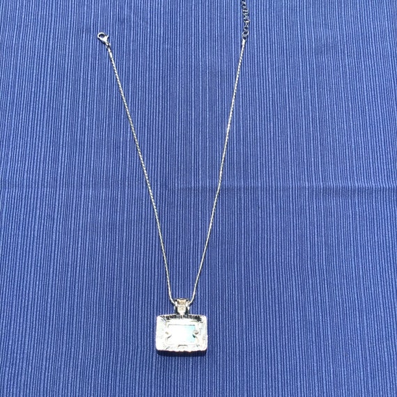 Vintage signed RMN (ROMAN) pendant necklace, silv… - image 9